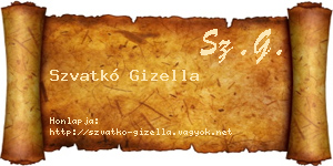 Szvatkó Gizella névjegykártya